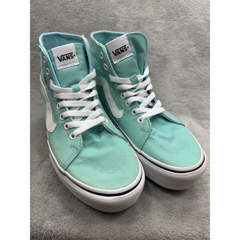 Vans Old Skool Stackform Womens 7.5 Turquoise Athletic Shoes Sneakers Platform